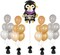 Metallic Balloon Weights, Birthday Party Favors, Novelty and Gag Gifts, 5.5" Inches, 12-Pack (Black)